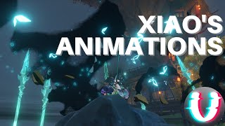 Xiaos animations in Slow Motion Genshin Impact [upl. by Yrelle]