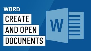 Word Creating and Opening Documents [upl. by Munroe431]