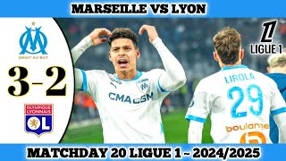 MARSEILLE VS LYON  32  Matchday 20 Ligue 1 202425 [upl. by Reese]