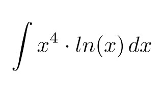 Integral of x4lnx by parts [upl. by Elatsyrk458]