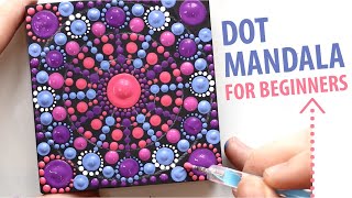 How to paint a dot mandala painting for beginners [upl. by Merceer389]