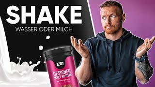 MILCH oder WASSER Das ist der Unterschied beim PROTEINSHAKE [upl. by Gnirol]