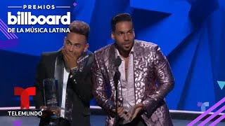 ‘Sobredosis’ de Romeo Santos y Ozuna ganan Canción Tropical del Año  Premios Billboard 2019 [upl. by Hester]