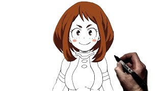 How to Draw Uraraka  Step By Step  My Hero Academia [upl. by Ennahtur]