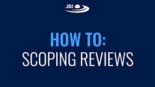 Steps for scoping reviews [upl. by Iana962]