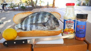 Making a Sheepshead Sandwich Fishing Florida 🌴 [upl. by Rizzi]