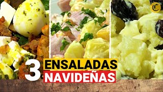 Ensaladas navideñas 3 recetas fáciles y económicas  A Comer Rico [upl. by Oira]