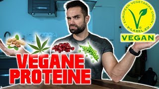 DIE BESTEN VEGANEN PROTEINE  MUSKELAUFBAU [upl. by Sekoorb]