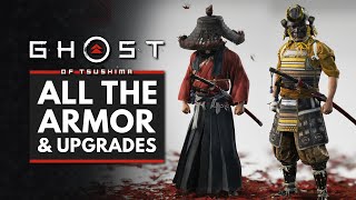 Ghost of Tsushima  All Armor Sets Outfits amp Upgrades [upl. by Territus335]