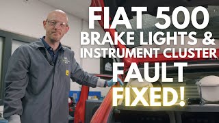 Fiat 500 Brake Lights and Instrument Cluster Fault – Caused By Wiring Fault [upl. by Jodee704]