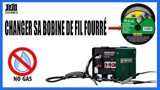 Poste à souder fil fourré  Changer la bobine de fil fourré ✔️ [upl. by Ayanaj]