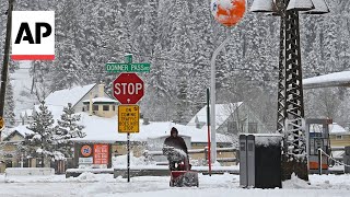 Powerful blizzard hits California and Nevada [upl. by Riek325]