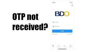 How to fix BDO OTP not received  SMS not received [upl. by Jeri]