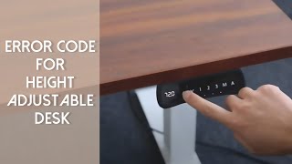 Error Code for FlexiSpot Standing Desk  FAQs [upl. by Adiaroz]