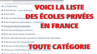 CAMPUS FRANCE 🇫🇷 LISTE DE TOUS LES ÉTABLISSEMENTS SUPÉRIEURS PRIVÉS EN FRANCEDETAIL EXPLICATION [upl. by Walford]