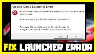 How to FIX Assetto Corsa Launcher Error [upl. by Griggs431]