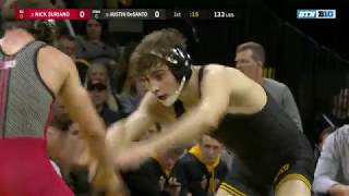 133 LBS 3 Nick Suriano Rutgers vs 8 Austin DeSanto Iowa  Big Ten Wrestling [upl. by Anirtik]