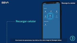 ¿Cómo recargo mi celular  Nueva App BBVA [upl. by Otrebla]