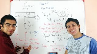 Diferencia de Potencial en Capacitores  Capacitancia Equivalente y Carga [upl. by Janaye]