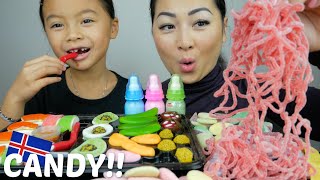 CANDY Iceland Candy Sushi Box Candy Trolli Cand Mukbang  NE Lets Eat [upl. by Alsworth]