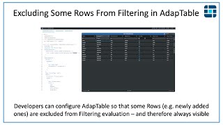 Excluding Rows from AdapTable Filters [upl. by Ayotna132]