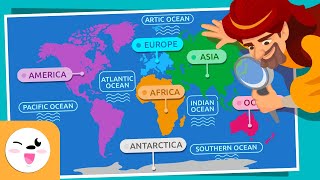 CONTINENTS and OCEANS for Kids  Compilation  How many continents and oceans are there [upl. by Sheryle427]