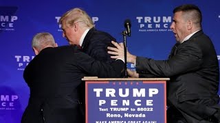 Donald Trump rushed off stage during rally in Nevada [upl. by Ynatil]