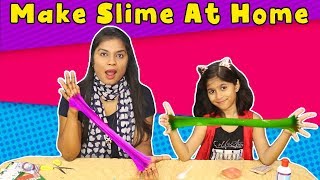 How to Make Easy Slime At Home  Kids Making Slime At Home Only Two Ingredients [upl. by Cleopatra]