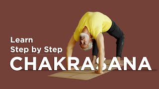 CHAKRASANA Tutorial l URDHVA DHANURASANA Steps for Beginner l Benefits l How to do Wheel Pose [upl. by Aneala]