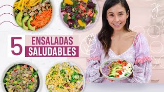 5 Ensaladas Saludables Fáciles y Económicas🥗 Yovana [upl. by Pedaias]