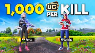 1000 UC per KILL Challenge for Levinho 😍 [upl. by Dohsar]