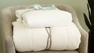 How to Fold a Comforter  Martha Stewart [upl. by Eugenides722]