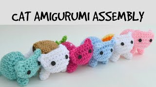 Cat Amigurumi Assembly  how to sew amigurumi parts together [upl. by Stephania]