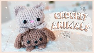 How to Crochet Stuffed Animals Crochet Puppy Dog amp Kitty Cat Amigurumi [upl. by Poore]