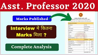 RPSC Assistant Professor Interview Marks Published  Result  Score Card [upl. by Aldred]