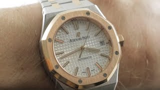 Audemars Piguet Royal Oak 37MM 15450SROO1256SR01 Luxury Watch Review [upl. by Bezanson]