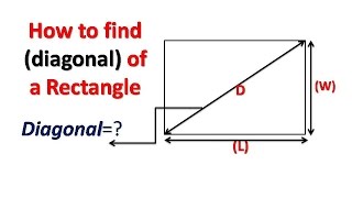 How to find the diagonal of a rectangle [upl. by Ajdan448]