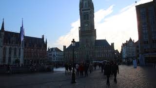 Bruges  Carillon du Beffroi   Il jouait du piano debout 14 janvier 2018  MVI 3017 [upl. by Ennairac]