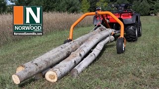 Norwood Log Skidding Arches amp Winches – SkidWinch SkidMate SkidLite amp LogHog – For ATVs amp tractors [upl. by Marji]