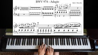 BachMarcello  Adagio from Concerto in D Minor BWV 974  Piano Tutorial [upl. by Monica]