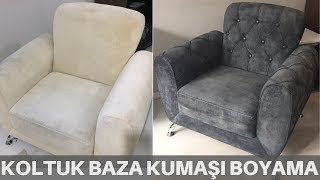 KOLTUK KUMAŞI ve BAZA BOYAMA Desen Kumaş Boyası [upl. by Ahsien]