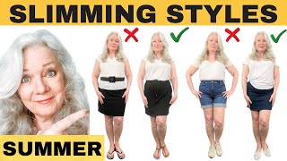 SLIMMING STYLES FOR SUMMER OUTFITS  Fashion over 50 [upl. by Acisseg]