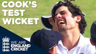 Alastair Cooks First And Only Test Wicket  England v India 2014  Highlights [upl. by Innattirb]