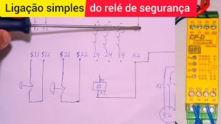 Como ligar relé de segurança de uma forma simples [upl. by Broddie]