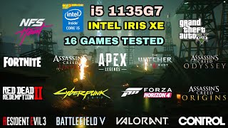 i5 1135G7 Intel Iris Xe Graphics G7 80EUs Gaming Test  2021 [upl. by Arodoeht]