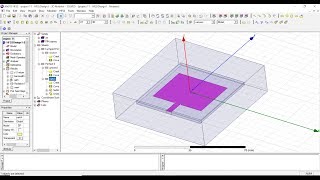 Microstrip patch antenna using HFSS ansys [upl. by Ollopa]