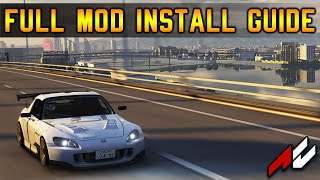 2021 Assetto Corsa Mod Install Guide  Content Manager CSP Sol Tracks amp Cars [upl. by Aisek242]