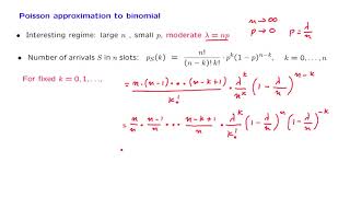 L2110 The Poisson Approximation to the Binomial [upl. by Epilef]