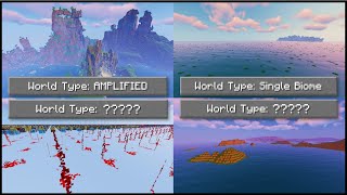 Minecraft  All World Types [upl. by Christel193]