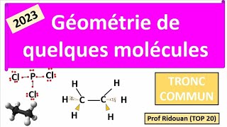 احسن ملخص Géométrie de quelques molécules [upl. by Fast418]